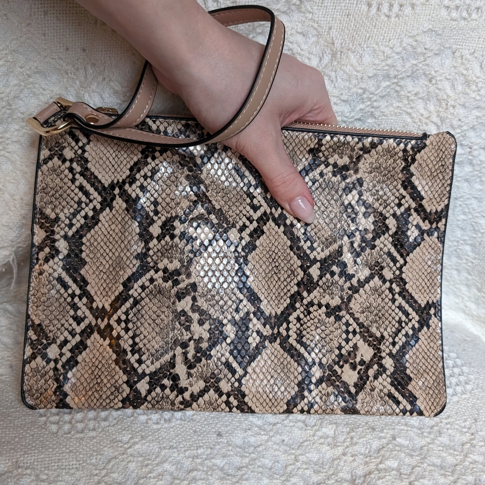 Snakeskin Wristlet Clutch